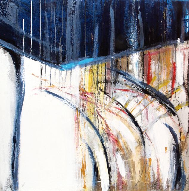 White (Night) Mare - 2024 | 64x64cm | acrylic, oil on canvas, wood panel